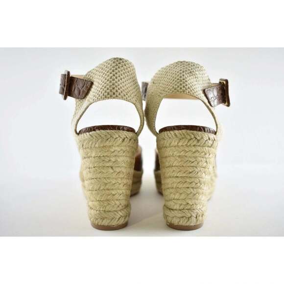 Christian Louboutin Amelina 90 Biscotto Brown Platform Wedge Sandal Heel Pump 40 - Picture 11 of 12